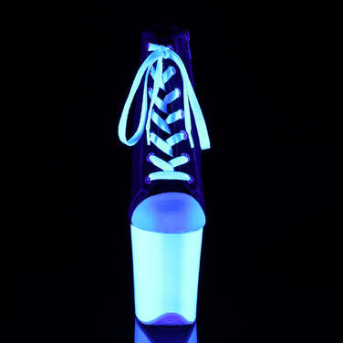 Чоботи Flamingo-800SK-02 на підборах 8 дюймів, кросівки PF 4 дюйми, блискавка збоку, чорні/білі