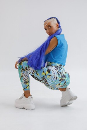 Легінси MyAngel Space Abstraction Blue/White