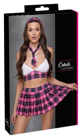 Костюм школярки у клітинку Cottelli Collection Schoolgirl 4 предмети, M