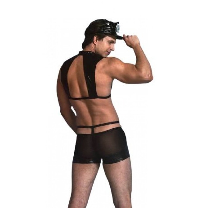 Костюм Поліцейського S/M Sunspice, чорний, 3 предмети