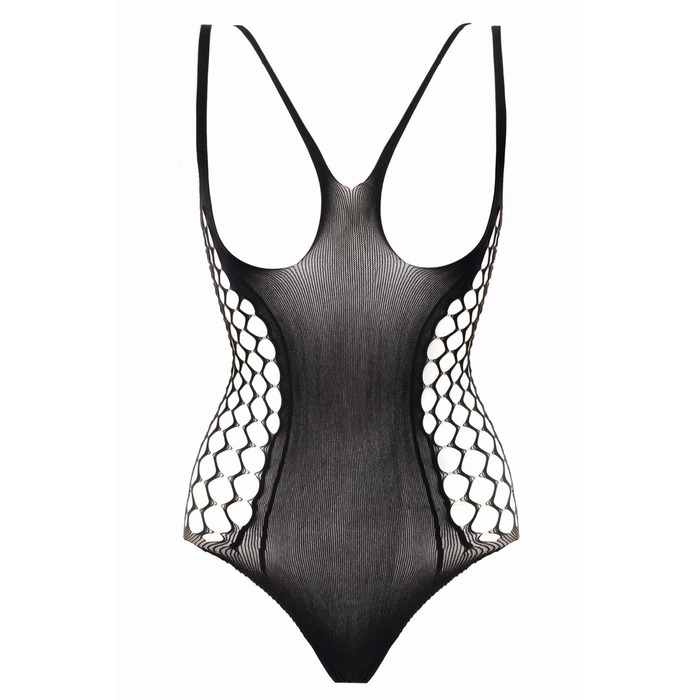 Боди с открытой грудью и вырезами на боках Besired, черное, One Size