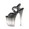 Босоніжки Pleaser Flamingo-822T на підборах 8 дюймів, босоніжки з перехресним ремінцем на щиколотці 4 дюйми, чорні, з веганської шкіри/чорні