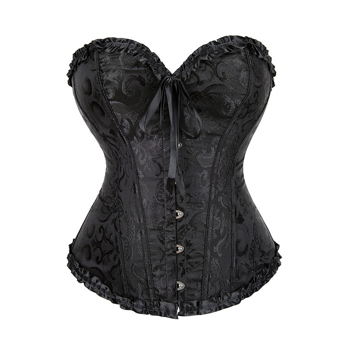 Сексуальный корсетный топ Star Night с цветочным узором, черный, XL (без коробки)