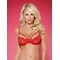 Мереживний бюстьє Obsessive 829-BRA-3 червоний, S/M