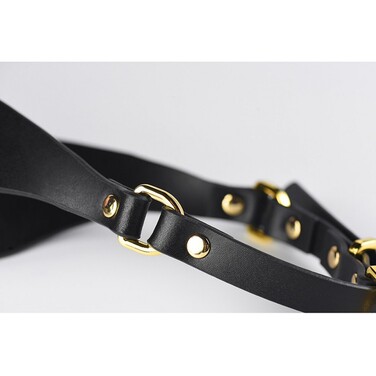 Маска на глаза Blindfold UPKO c итальянской кожи, черная