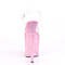 Босоніжки Pleaser Flamingo-808CF на підборах 8 дюймів, босоніжки з ремінцем на щиколотці 4 дюйми, прозорі/рожеві