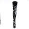 Сапоги Pleaser Seduce-3063, 5 дюймов, открытая спина, D-образное кольцо, эластичные, BT, черные