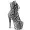 Чоботи Pleaser Adore-1020SPWR *7-дюймовий каблук, 2 3/4-дюймові черевики зі шнурівкою PF до середини ікри, з блискавкою збоку, чорні