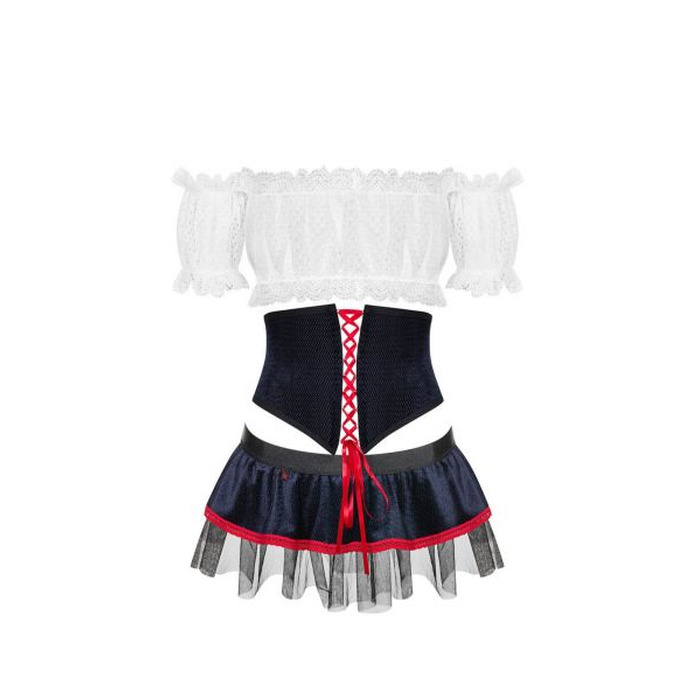 Комплект Obsessive Slaviana Біло-синій S / M