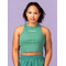 Майка Sideline Rib Crop Tank - Forest Green