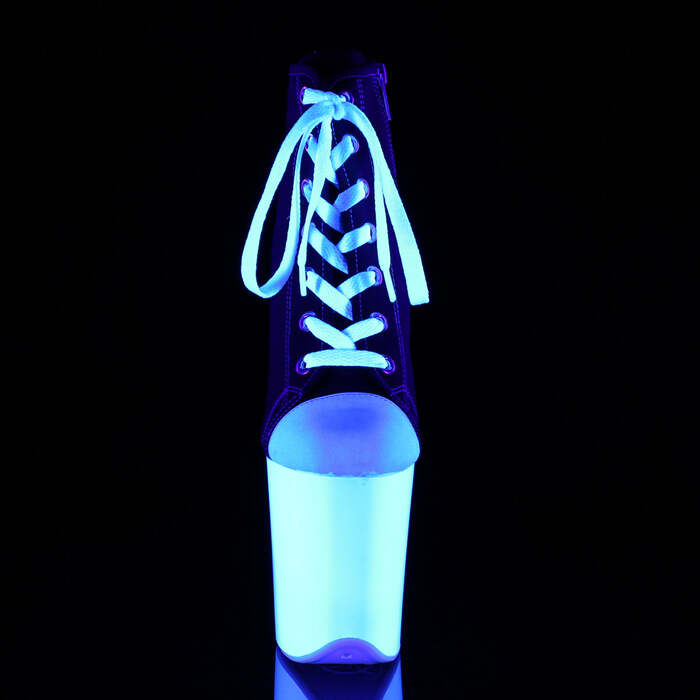 Чоботи Flamingo-800SK-02 на підборах 8 дюймів, кросівки PF 4 дюйми, блискавка збоку, чорні/білі