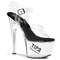 Босоніжки Pleaser Tipjar-708-5 на підборах 7 дюймів, з ремінцем на щиколотці 2 3/4 дюйма, чорні/прозорі
