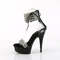 Босоніжки Pleaser Delight-627RS на підборах 6 дюймів, босоніжки з манжетою на щиколотці 1 3/4 дюйма з RS, блискавкою ззаду, чорні