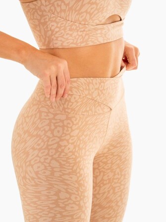 Леггинсы Rotation High Waisted Scrunch Leggings - Sandstone Leopard