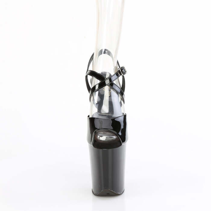 Босоножки Flamingo-824, каблук 8 дюймов, 4-дюймовые ремни на щиколотке с перекрещивающимися ремешками, черные