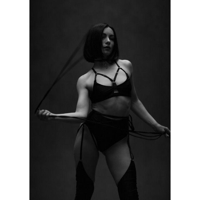 Спортивний топ KRUTA Posh Bond з еластичного біфлексу та елементами портупеї для Pole Dance та High Heels