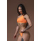 КУПАЛЬНІ Nebbia ТРУСИКИ HIGH CUT V-SHAPE BIKINI BOTTOM ORANGE NEON 455