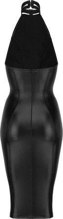 Платье с чокером Noir Handmade F160 из винила, черное, L