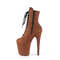 Ботинки Pleaser Flamingo-1020FS *Каблук 8 дюймов, 4-дюймовый PF-ботинок со шнуровкой спереди, молния сбоку, бежевый