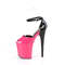 Босоножки Pleaser Flamingo-868, каблук 8 дюймов, 4-дюймовый PF, босоножкии с закрытым задником и ремешком на щиколотке, розовые/черные