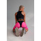 Топ FZ Shiny Neon-Pink Top with Black Mesh and Logo Elastic