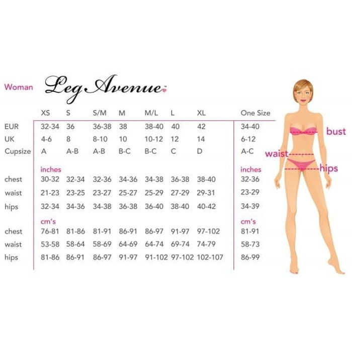 Костюм черниці Leg Avenue, М, Sultry Sinner 3 предмети, чорний з білим