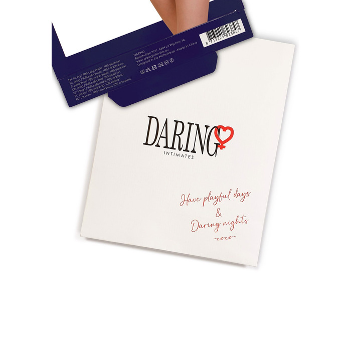 Мереживні трусики з відкритою інтимною зоною Inez Daring Intimates, чорні, S/M