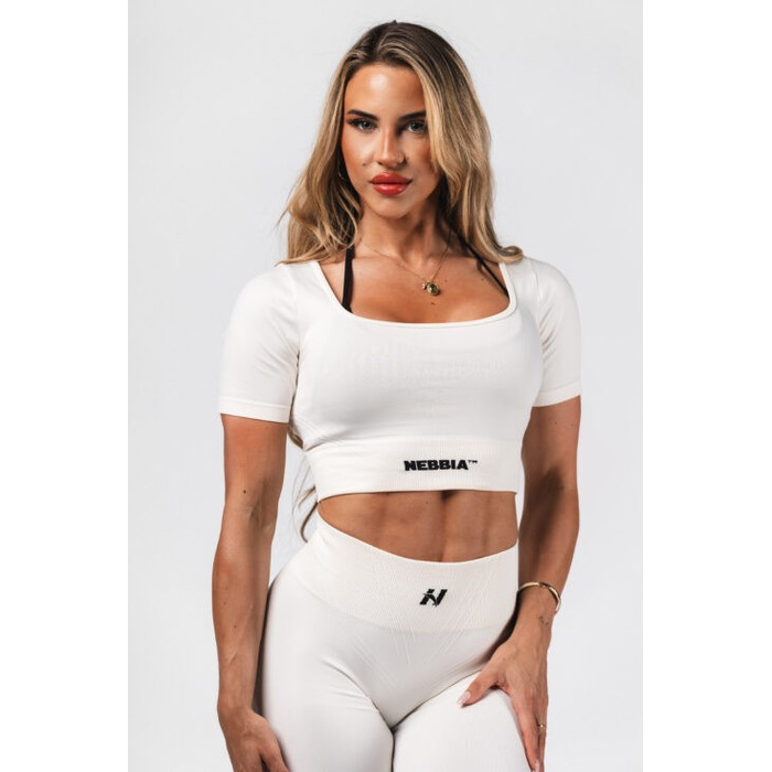 Топ Nebbia Shaping Crop Top FLOW SEAMLESS Cream 499
