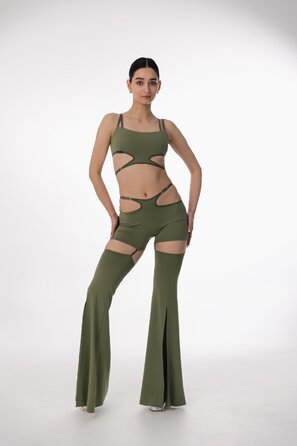 Трансформуючі Штани Skadi 2 в 1 для Pole Dance, Exotic та Сценічних Виступів - зелений