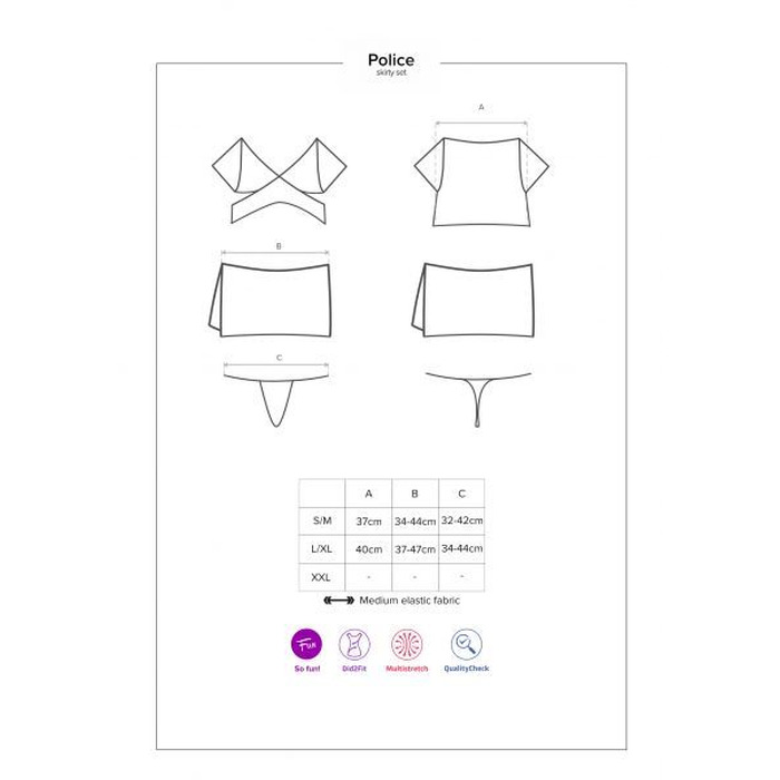 Костюм поліцейської obsessive Police uniform L / XL