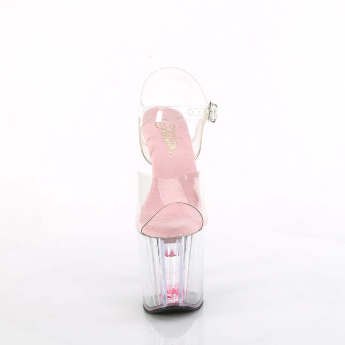 Босоножки Enchant-708AQUA-03, каблук 8 дюймов, ремешок на щиколотке 3 3/4 дюйма, прозрачный/бледно-розовый