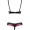 Комплект эротического белья Obsessive 842-SET-5 бордовый, S/M