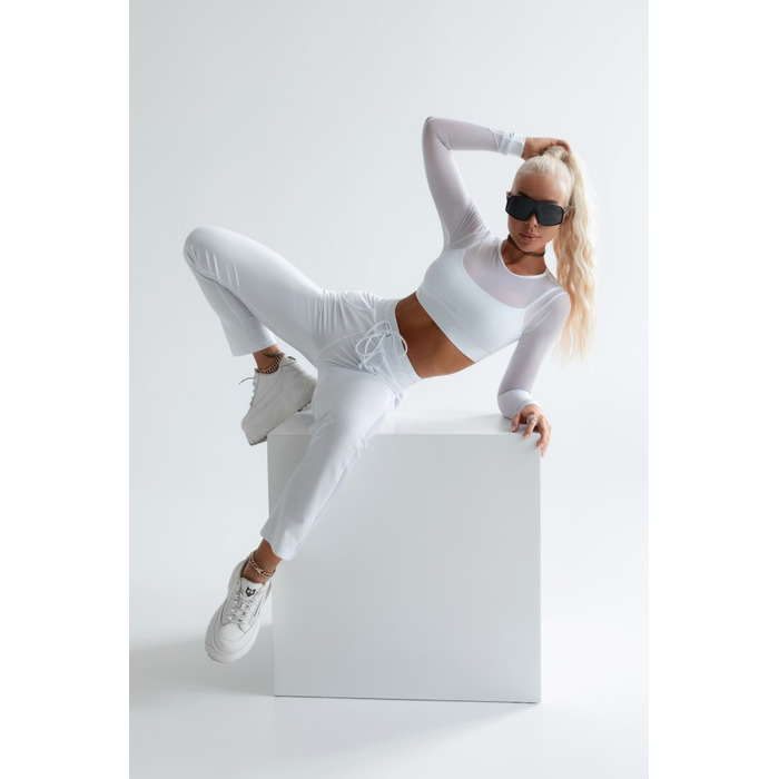 ЛЕГІНСИ WHITE LEGGINGS WITH TULE