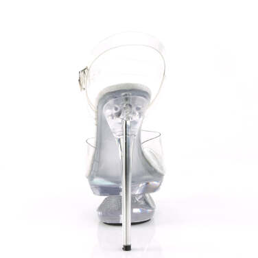 Босоножки Eclipse-608DM *6 1/2 дюйма, каблук, 1 3/4 дюйма, вырез, ремешок на щиколотке, прозрачные