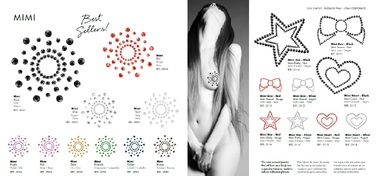 Украшения - стразы на грудь BIJOUX INDISCRETS MIMI SILVER