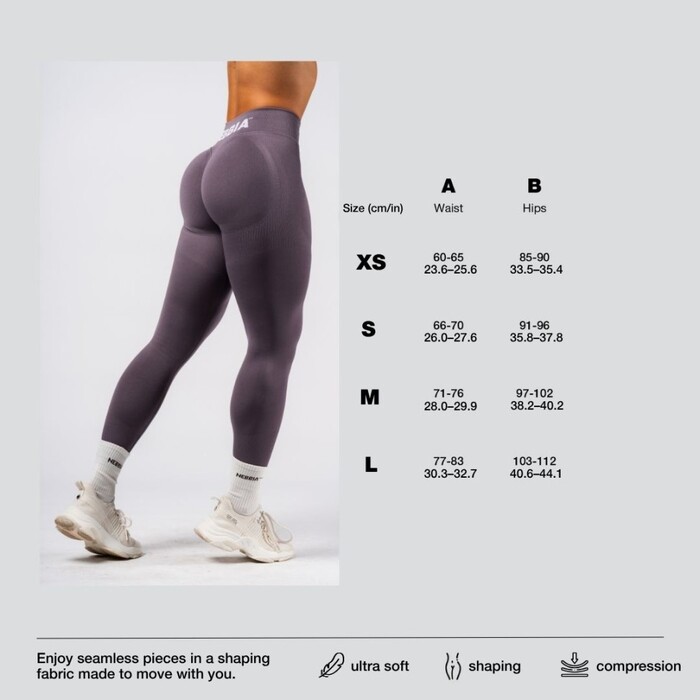 Легинсы Nebbia Flow Seamless с высокой талией и эффектом push-up, темно-синие (496)