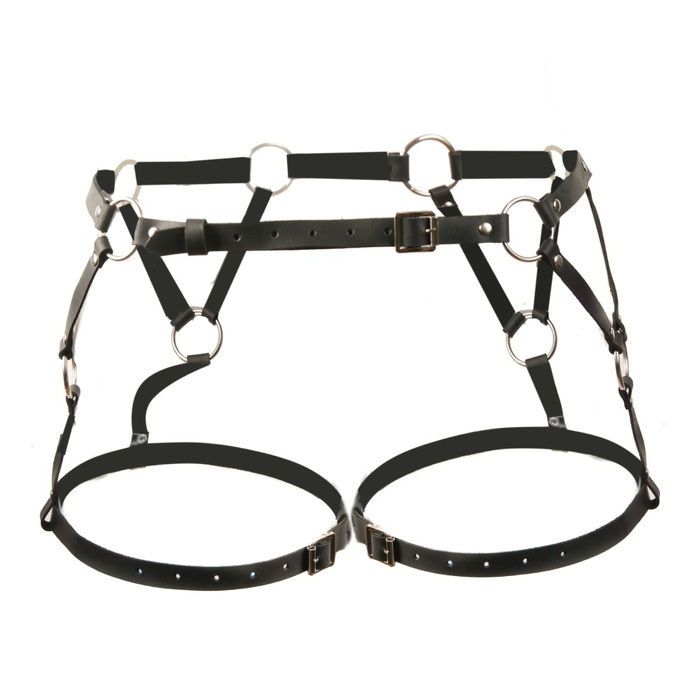 Гартери One Size G9, з натуральної шкіри, чорні