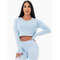 Кофта спортивна Ryderwear Staples Cropped Sweater світло-блакитна для танців