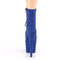 Ботинки Pleaser Adore-1020FS *7-дюймовый каблук, 2 3/4-дюймовые ботинки с PF шнуровкой спереди, молния сбоку, синяя искусственная замша