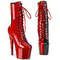 Ботинки Pleaser Adore-1040TT *7 дюймов, каблук, 2 3/4 дюйма, двухцветные, шнуровка, молния сбоку, красно-черные