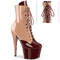 Ботинки Pleaser Adore-1020DC *Каблук 7 дюймов, высота 2 3/4 дюйма, двухцветные ботильоны со шнуровкой, молния сбоку, розово-бордовый цвет