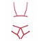 Комплект-боді Obsessive Merrynel set S/M Червоний
