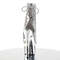 Ботильоны Pleaser Adore-1018DCS с открытым носком и пяткой, каблуком 7 дюймов, PF 2 3/4 дюйма, с RS, молнией сбоку, серебристые