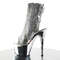 Ботильоны Pleaser Adore-1018DCS с открытым носком и пяткой, каблуком 7 дюймов, PF 2 3/4 дюйма, с RS, молнией сбоку, серебристые