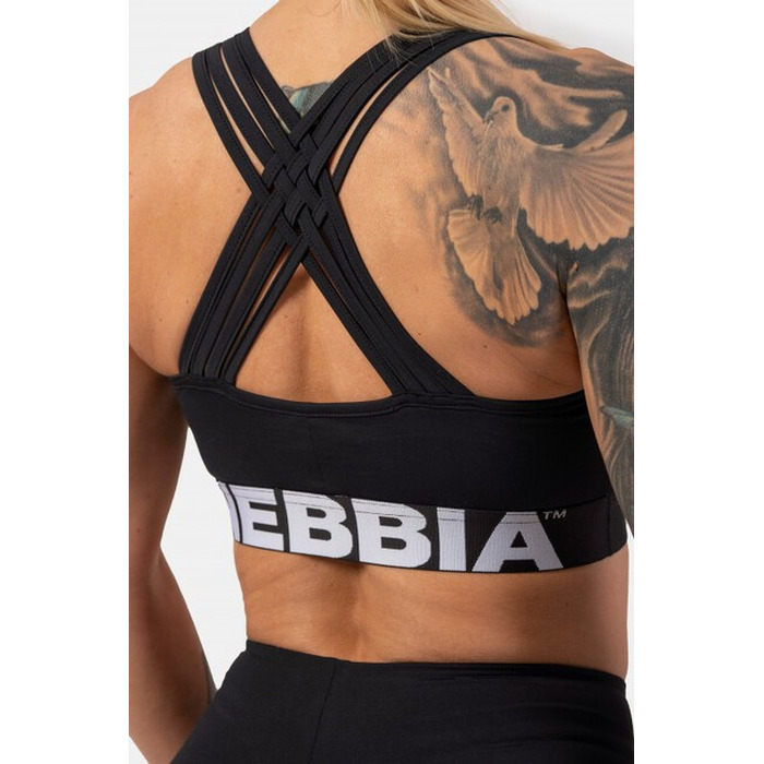ТОП MEDIUM IMPACT CROSS BACK SPORTS BRA BLACK 410