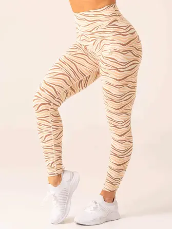 Леггинсы Ryderwear Unstoppable High Waisted Scrunch Leggings - Vanilla Zebra