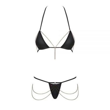 Комплект Obsessive Redella 2-pcs set black S/M
