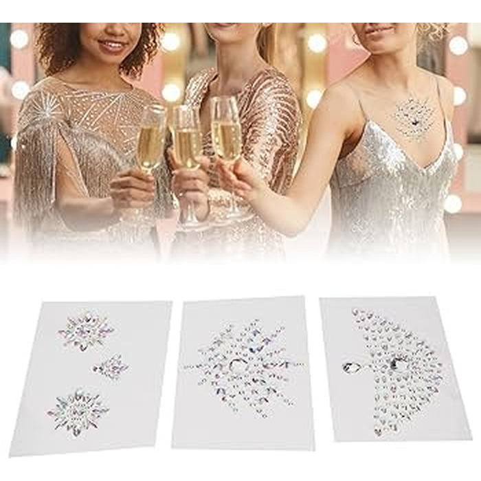 Прикраси для грудей та бікіні зі стразами Flamboyant від Bijoux Indiscrets, сріблясто-чорні