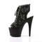 Ботильоны Pleaser Adore-796LC, каблук 7 дюймов, 2 3/4 дюйма, открытый носок, шнуровка на пятке, черные