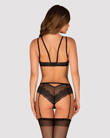 Сексуальный комплект Obsessive Allastia set Black S/M